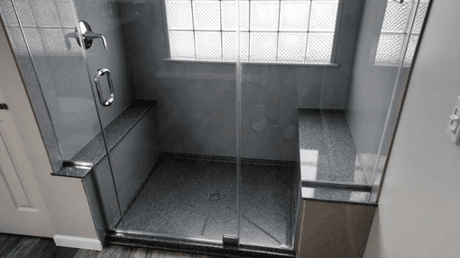 Modern walk-in shower